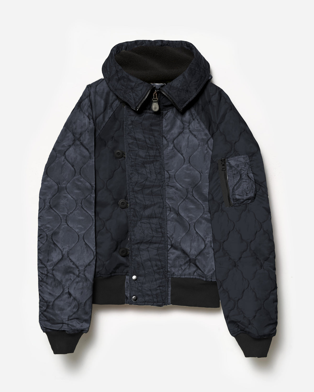 7715 Upcycled Asym N2B Parka Navy