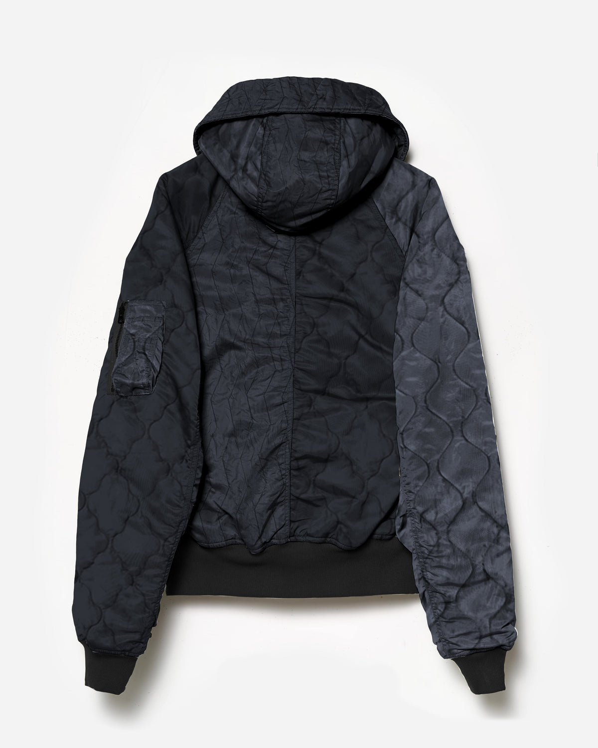 7715 Upcycled Asym N2B Parka Navy