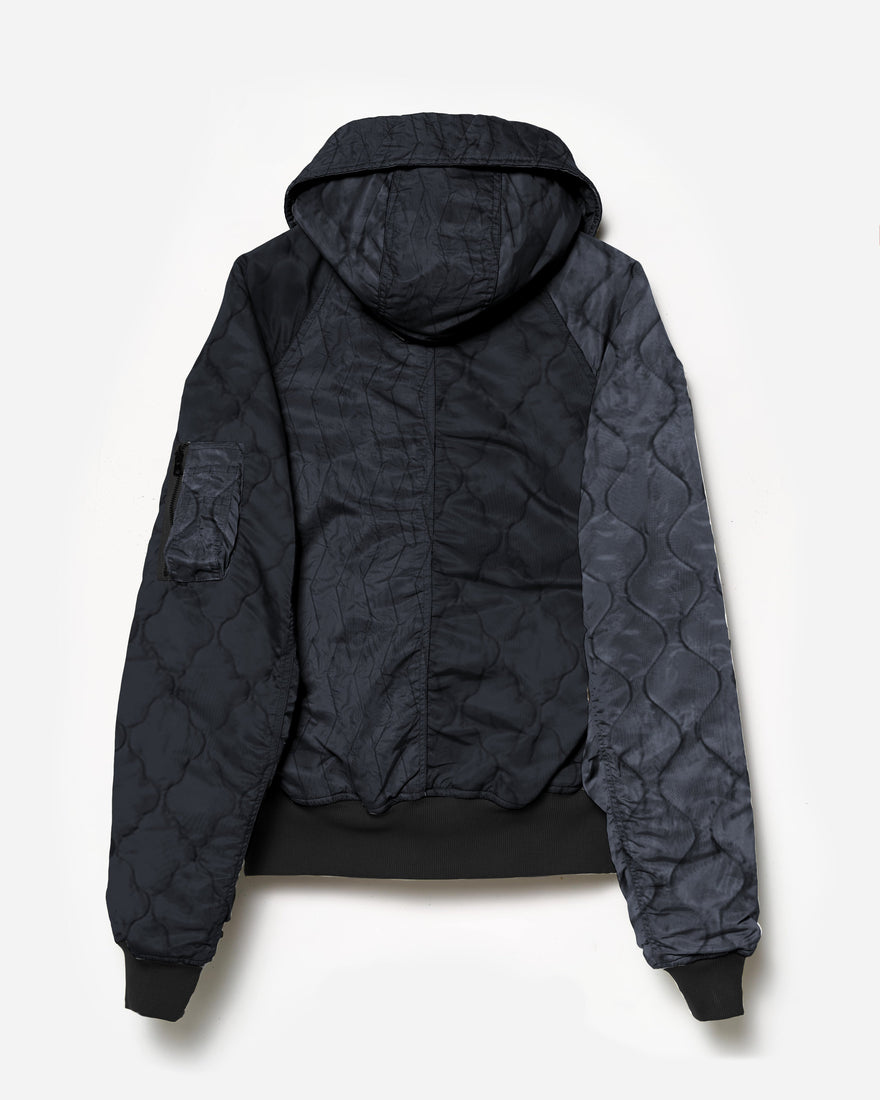 7715 Upcycled Asym N2B Parka Navy