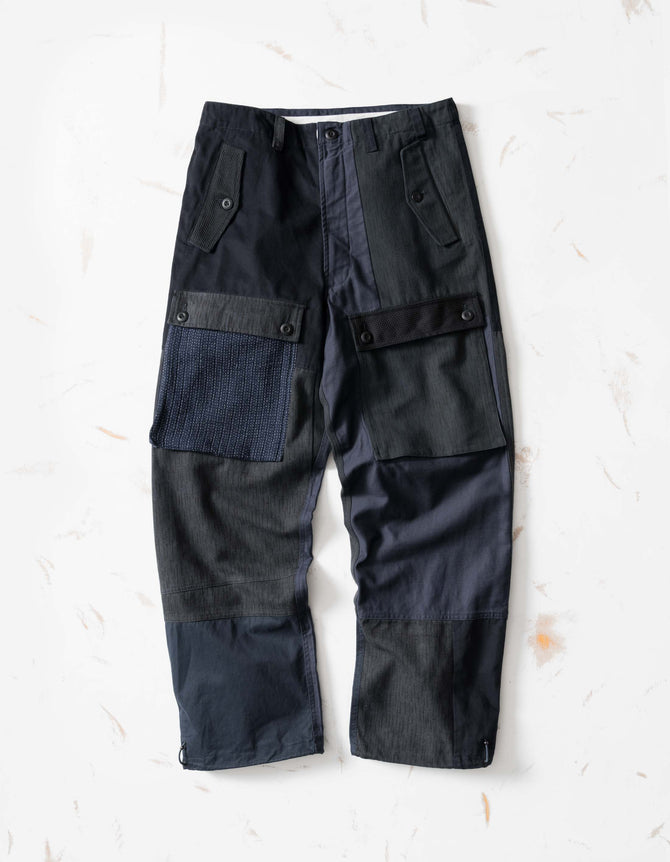 7725 Upcycled M60 Camo Cargo Pants Navy