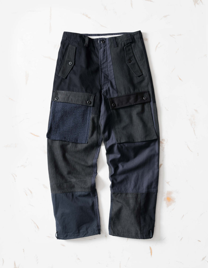 7725 Upcycled M60 Camo Cargo Pants Navy
