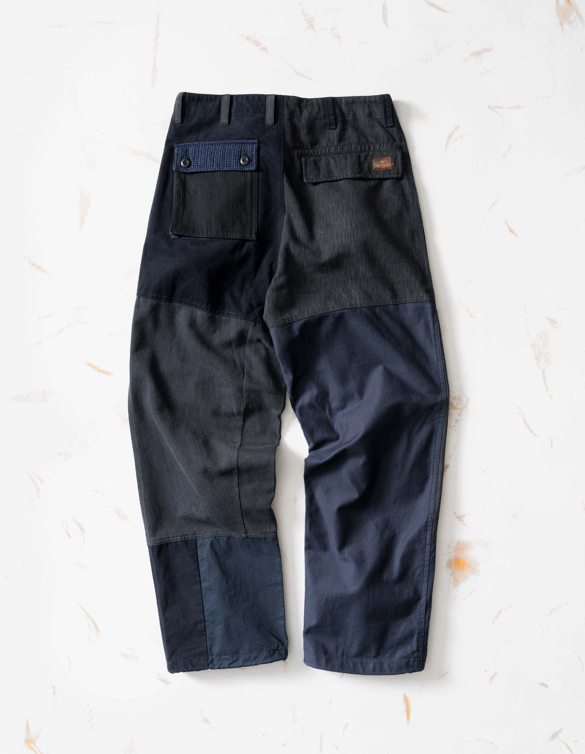 7725 Upcycled M60 Camo Cargo Pants Navy