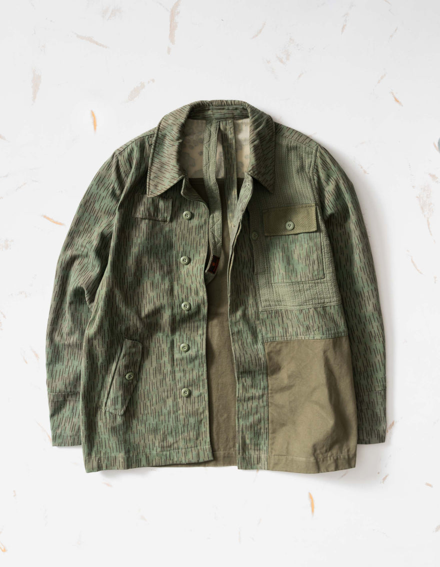 7726 Upcycled M60 Camo Overshirt Olive