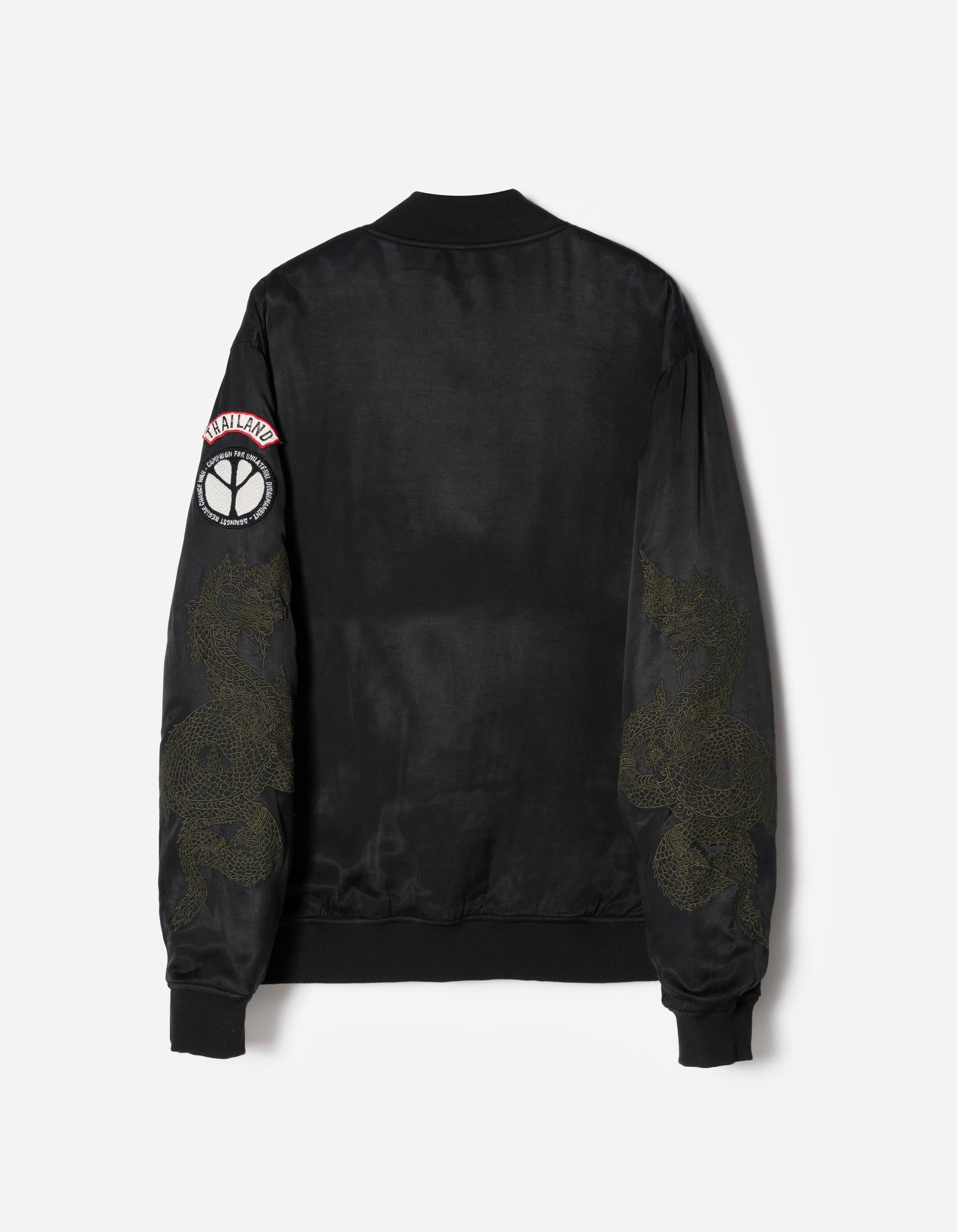 7728 World Tour Map Sukajan Jacket Black