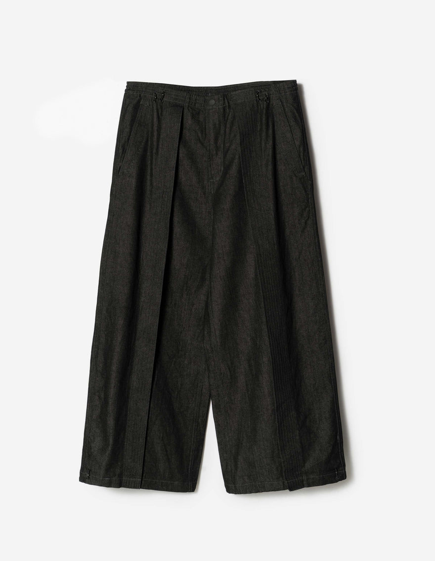7730 Light Denim Hakama Pants Black