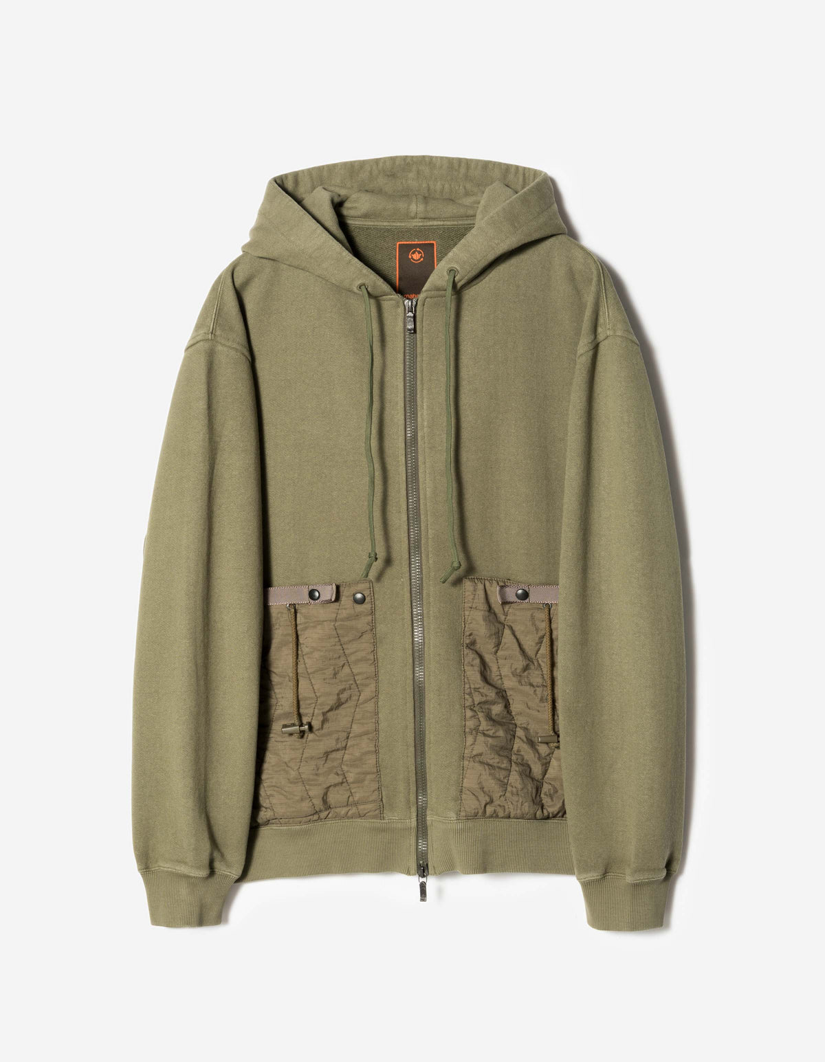7732 Upcycled Liner Hemp Hooded Sweat Olive OG-107F