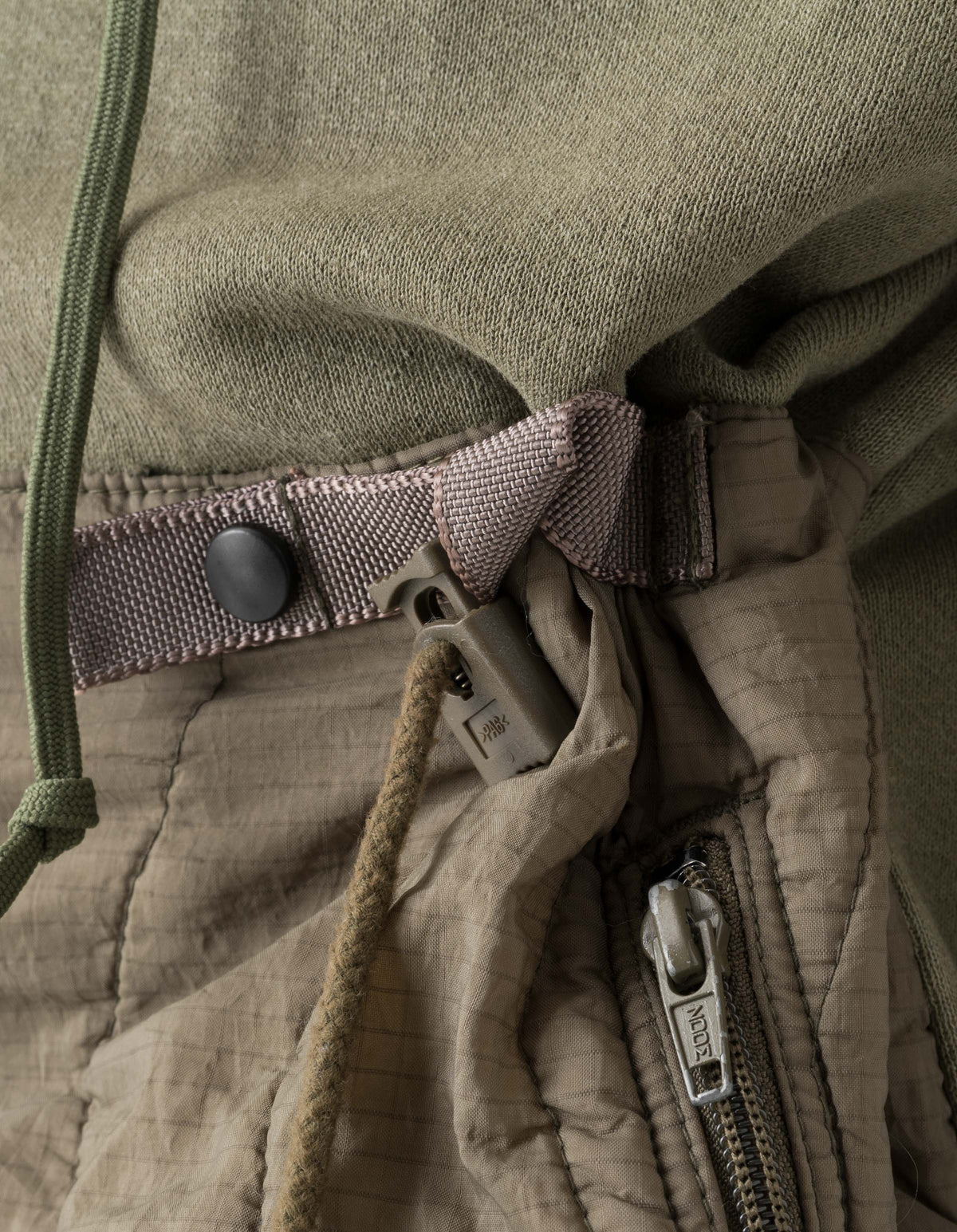 7732 Upcycled Liner Hemp Hooded Sweat Olive OG-107F