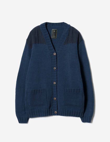 7772 Natural Knitted Cardigan Natural Indigo