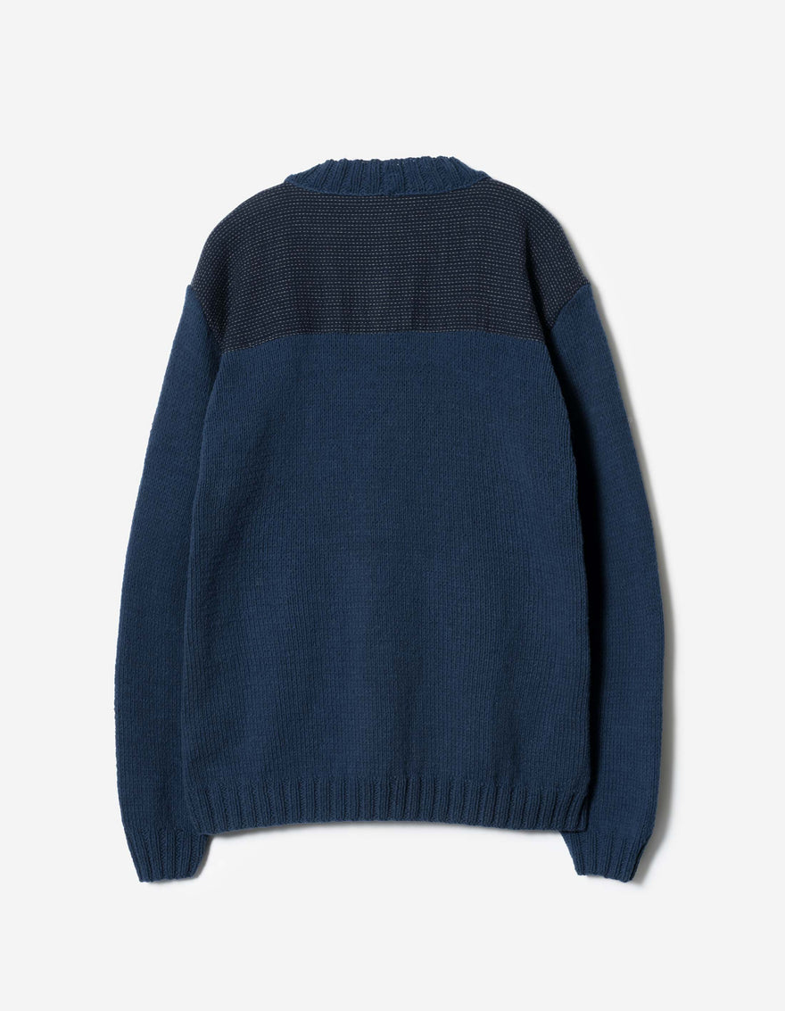 7772 Natural Knitted Cardigan Natural Indigo