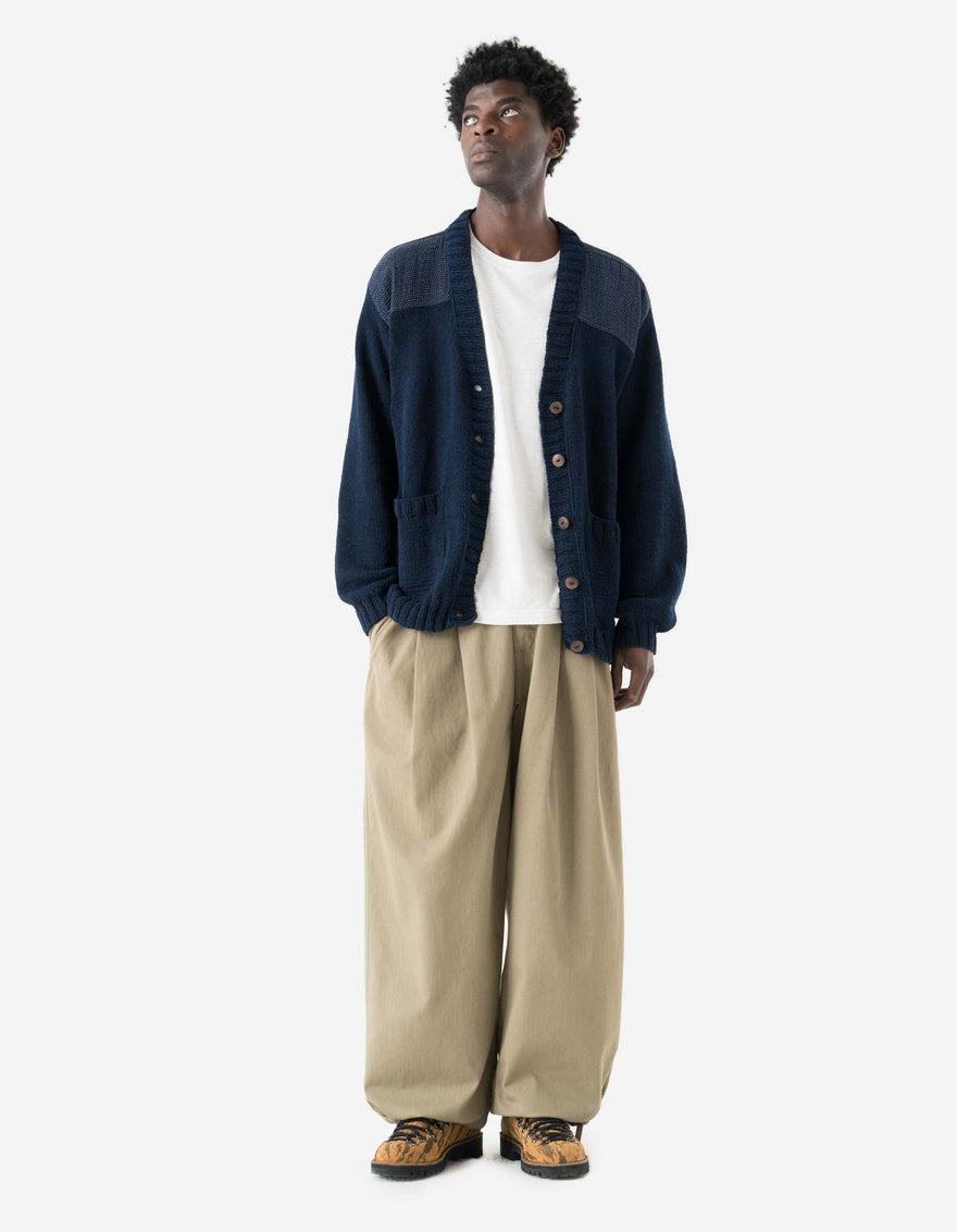 7772 Natural Knitted Cardigan Natural Indigo