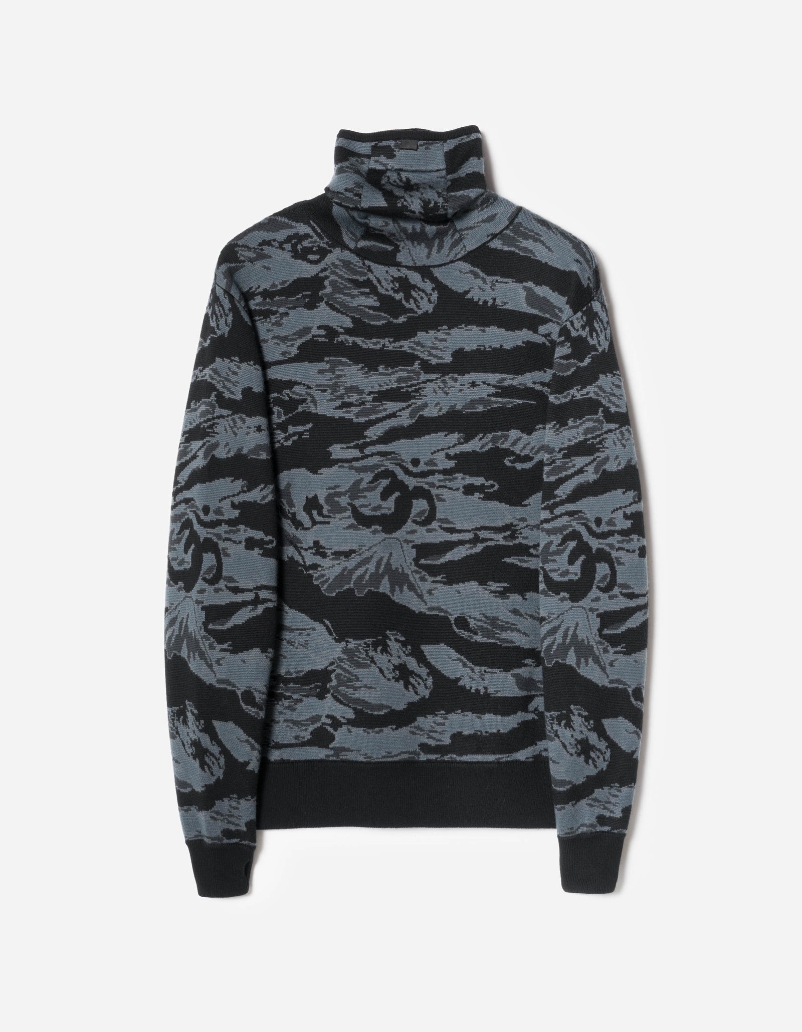 7286 Camo Half Balaclava Knit Subdued Night