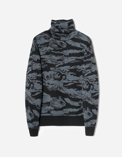 7286 Camo Half Balaclava Knit Subdued Night