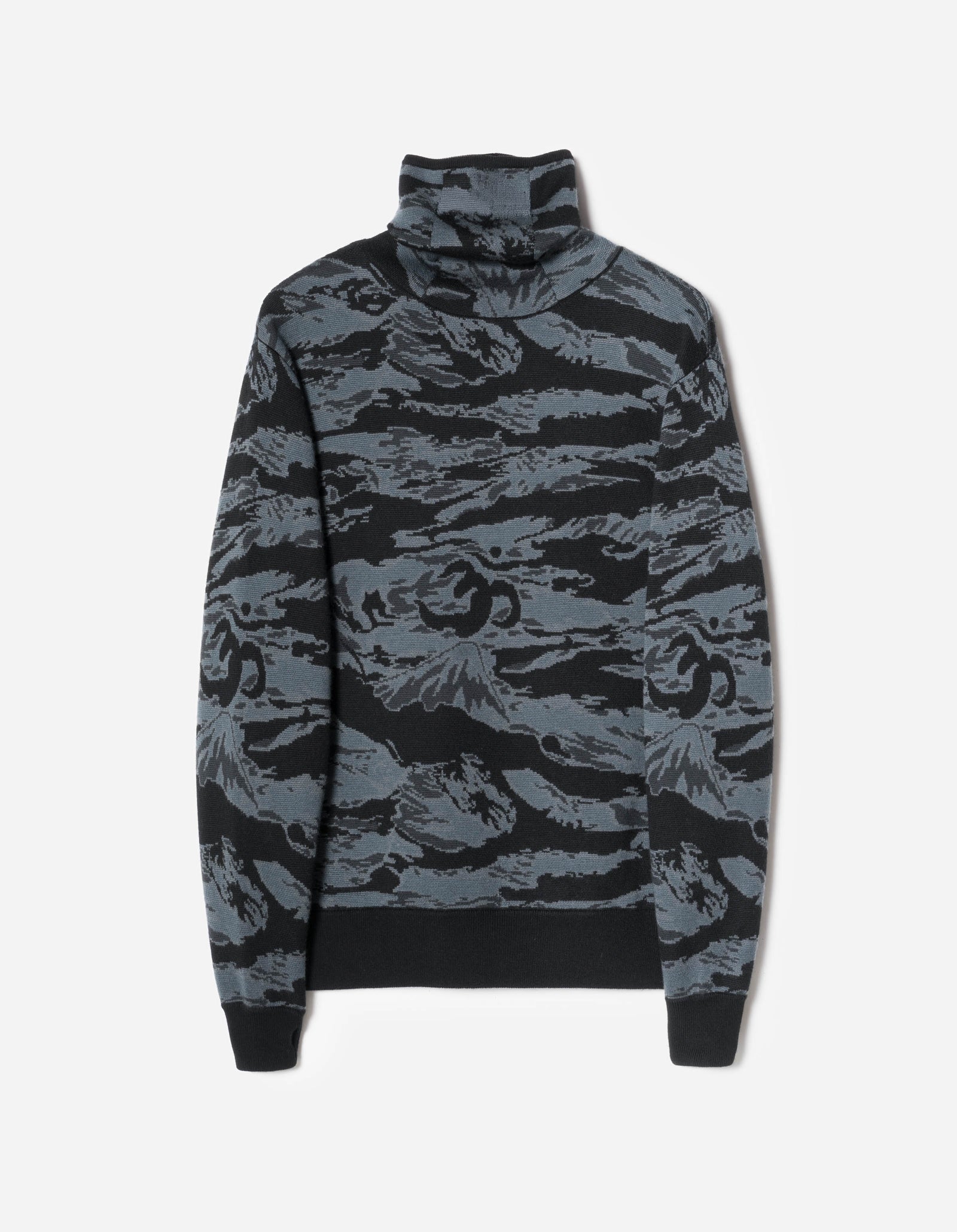 7286 Camo Half Balaclava Knit Subdued Night