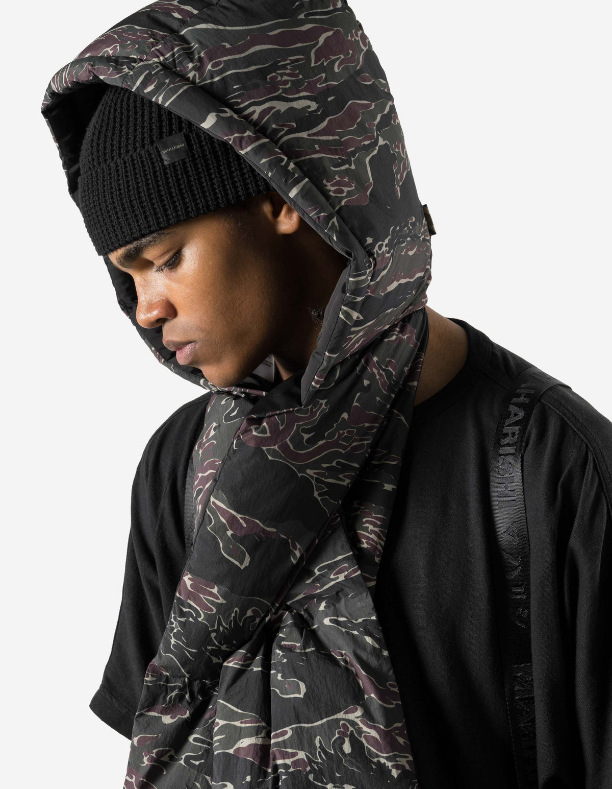 7797 Camo Hooded Puffer Scarf Jungle