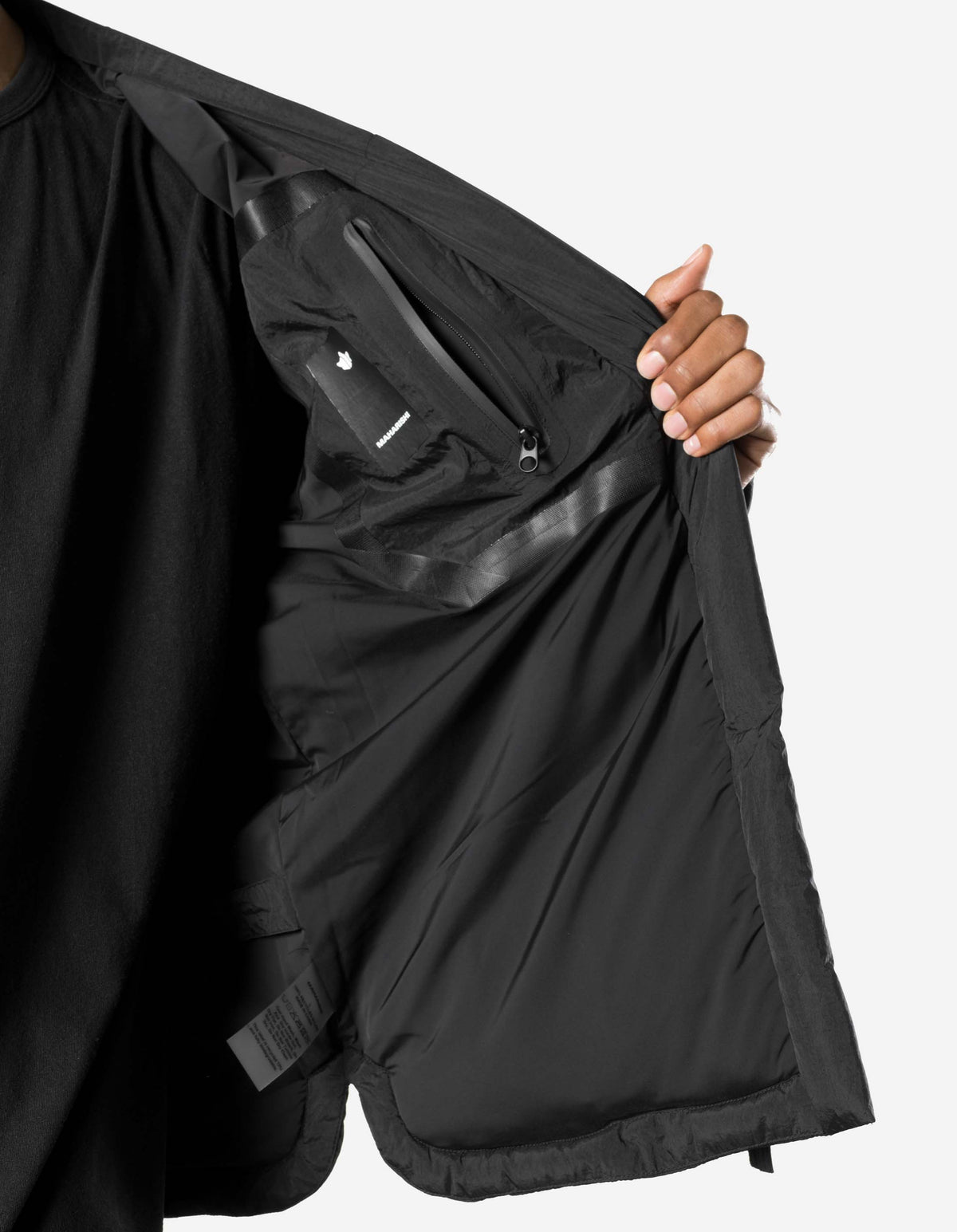 7800 Primaloft Hanten Kimono Puffer Black