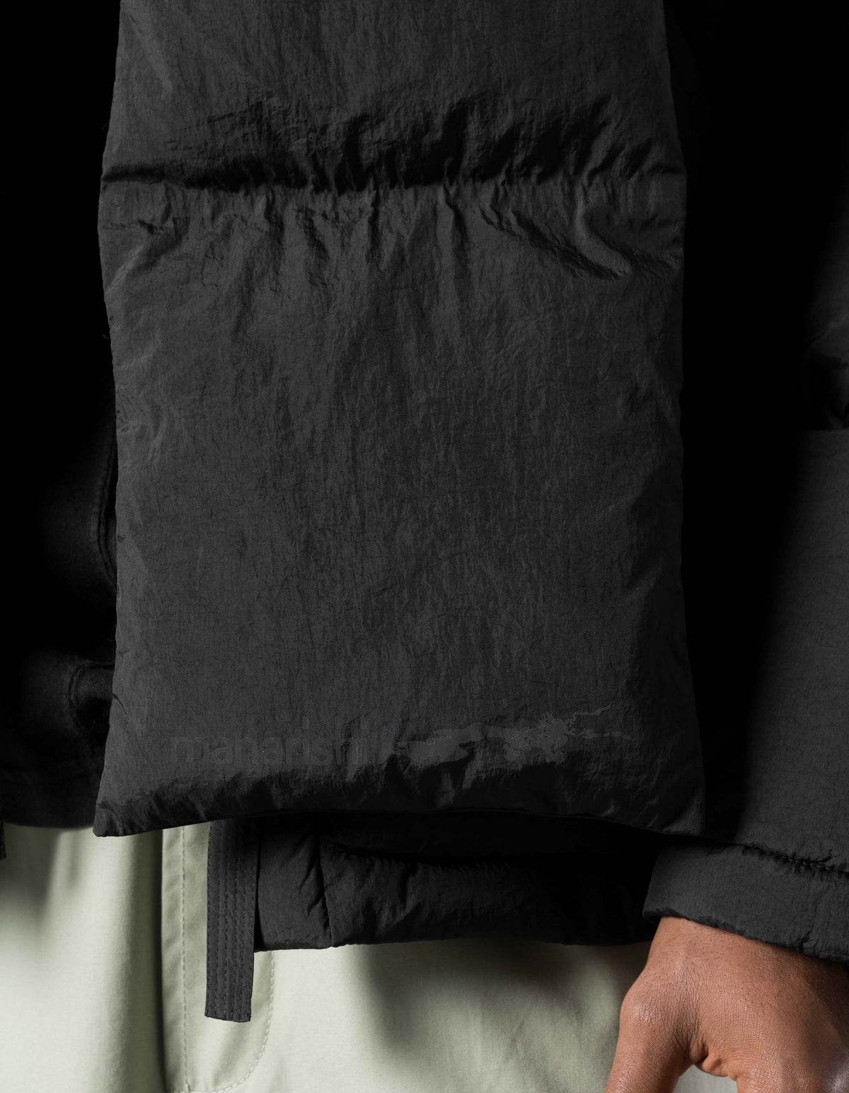 7801 Primaloft Hooded Puffer Scarf Black