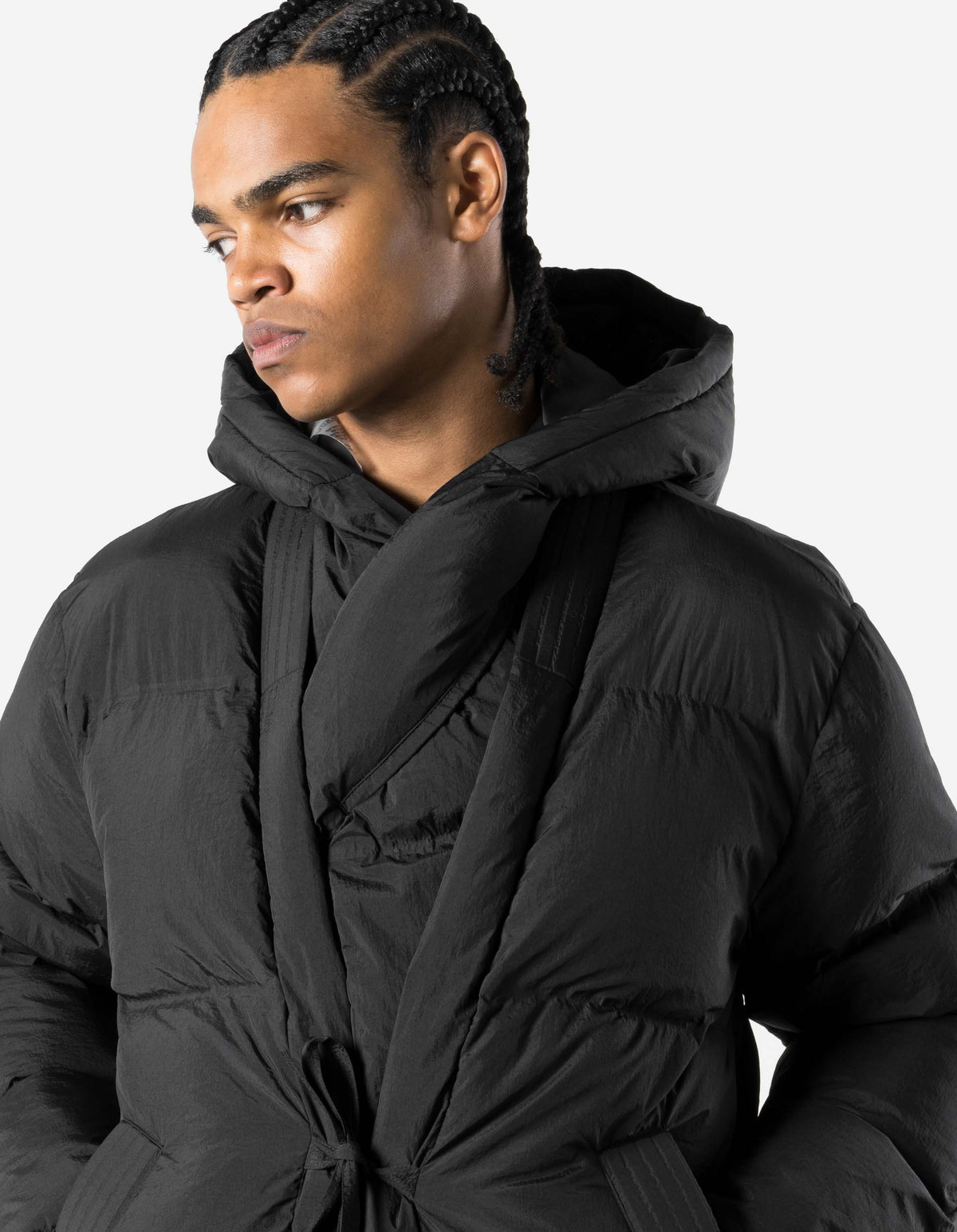 7801 Primaloft Hooded Puffer Scarf Black