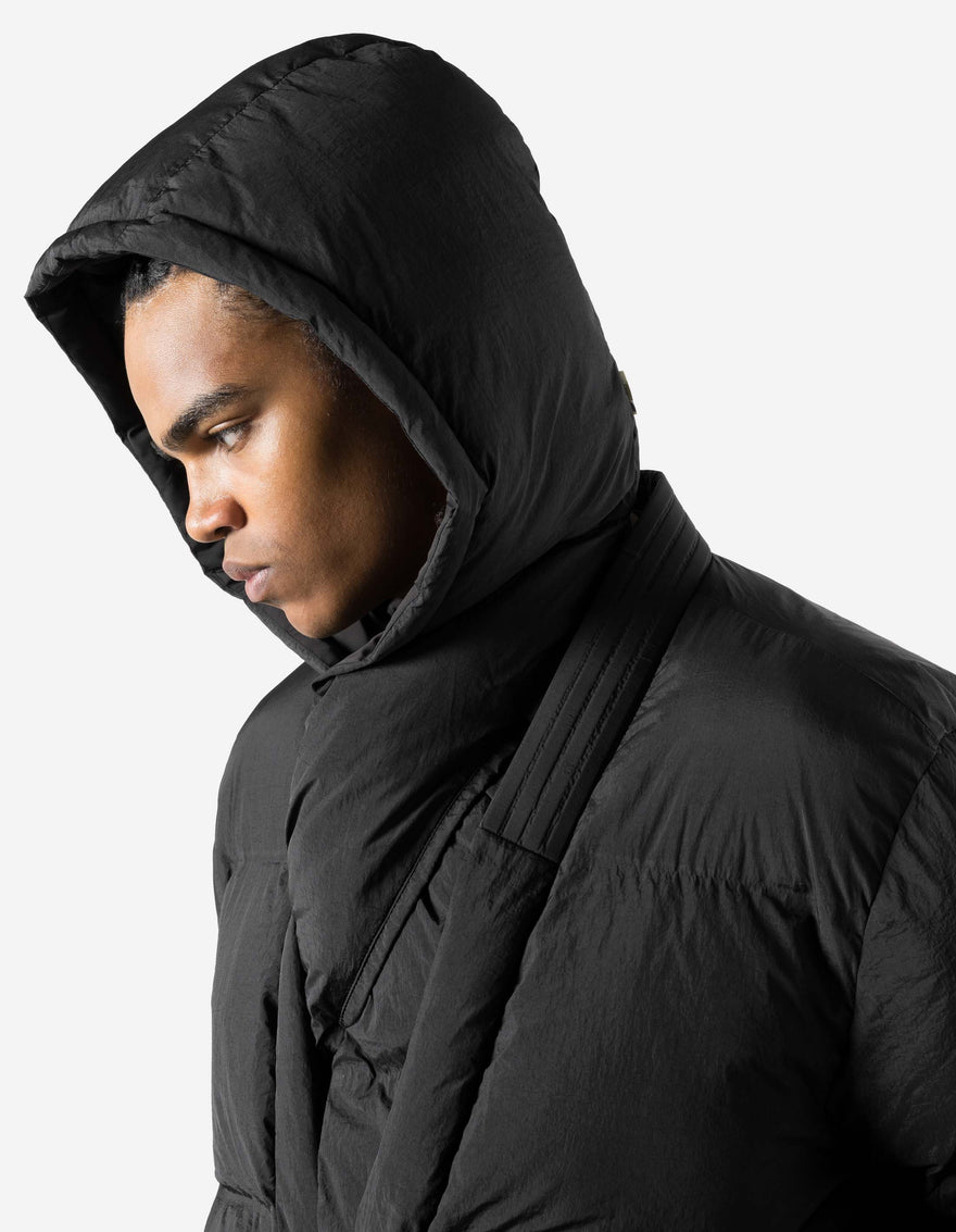 7801 Primaloft Hooded Puffer Scarf Black