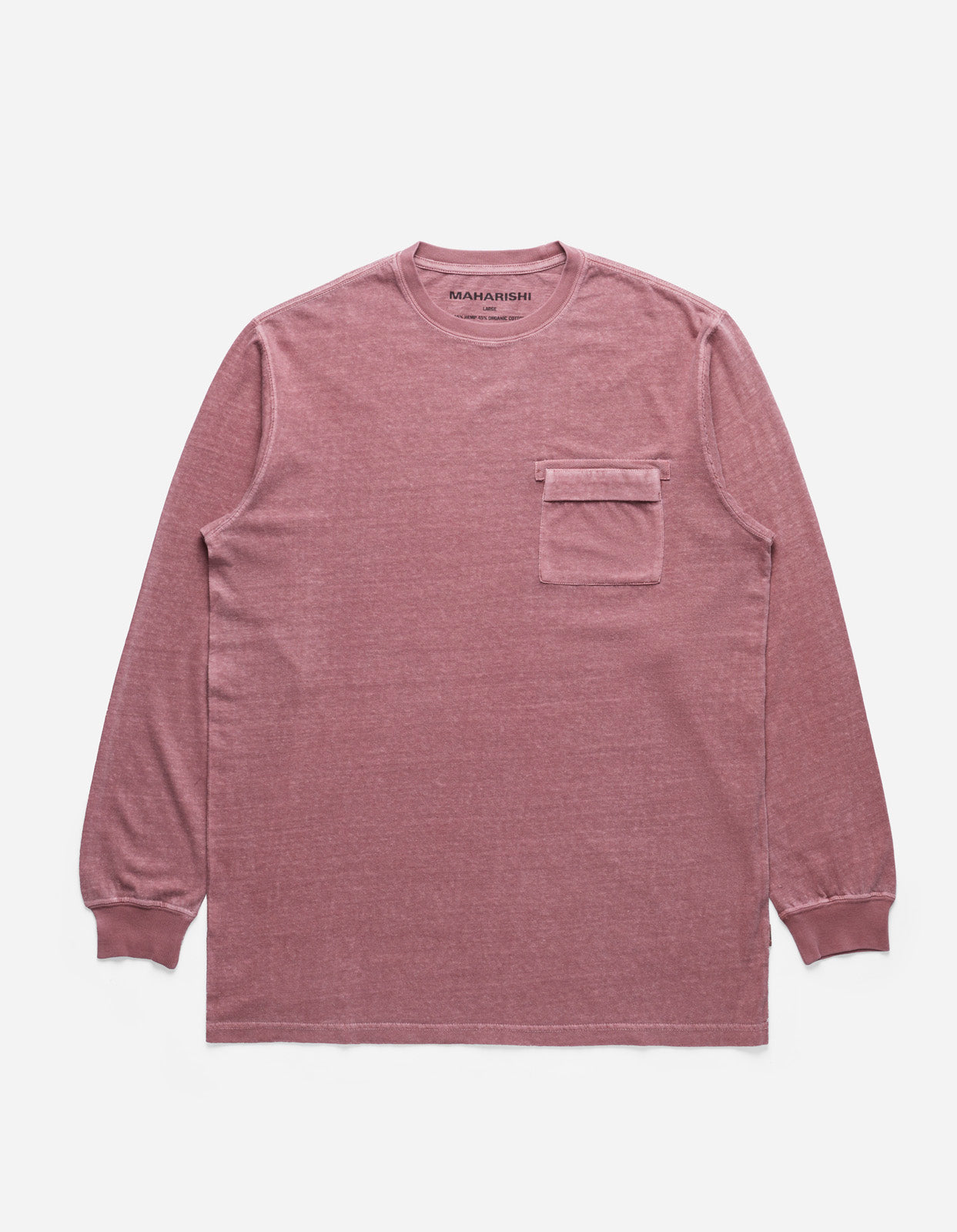 8010 Hemp Organic L/S Pocket T-Shirt Murasaki Purple