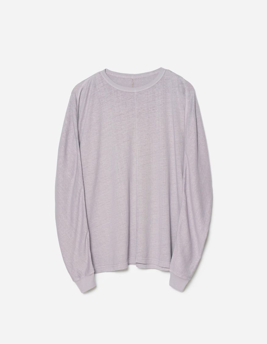 5245 Hemp Cross Oversized L/S T-Shirt Purple Ash