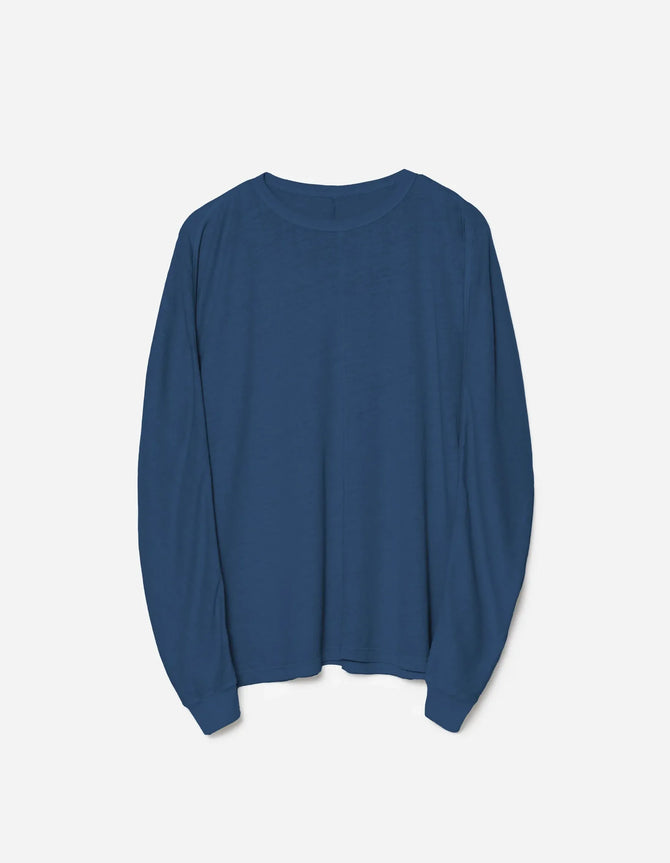 5245 Hemp Cross Loose L/S T-Shirt Navy