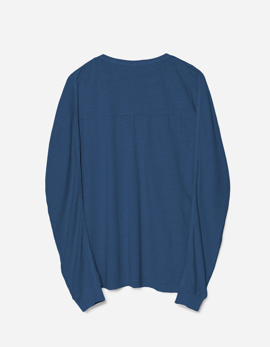 5245 Hemp Cross Loose L/S T-Shirt Navy