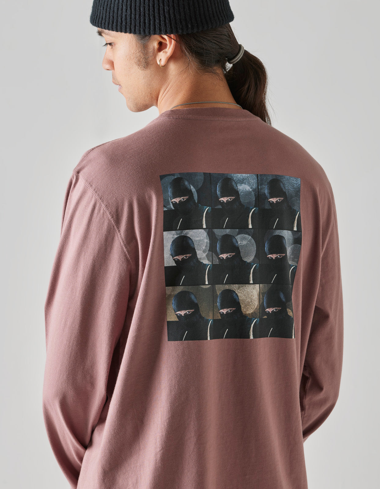 1106 The Jaguar Mask L/S T-Shirt Murasaki Purple