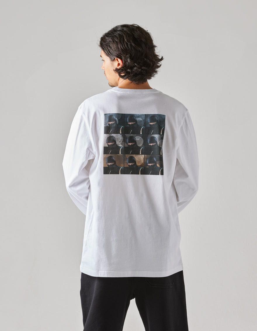 1106 The Jaguar Mask L/S T-Shirt White