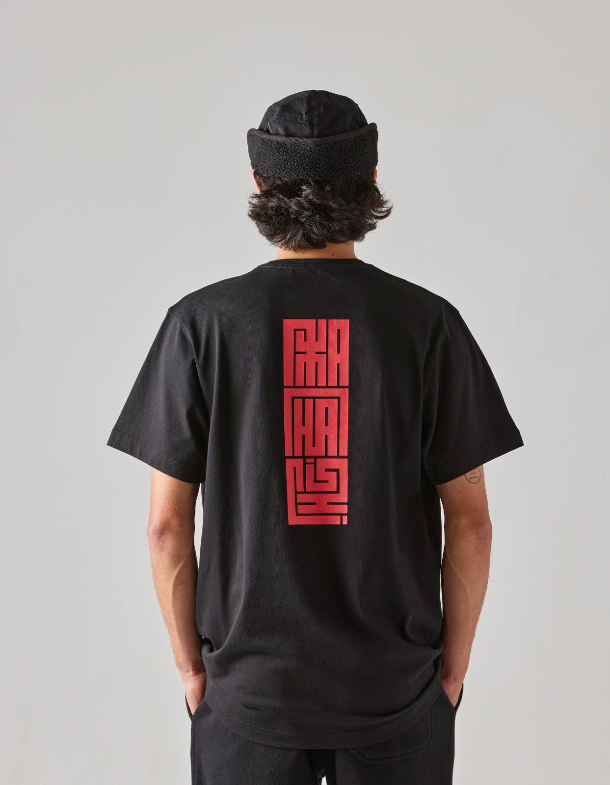1085 Hanko Organic Printed T-Shirt Black