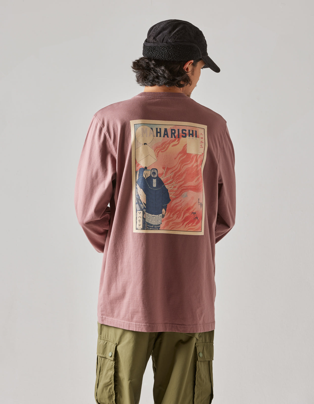 1083 Hikeshi Organic L/S T-Shirt Murasaki Purple