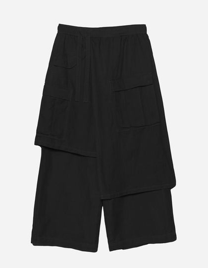 7398 WR Asym Cargo Hakama Pants Black