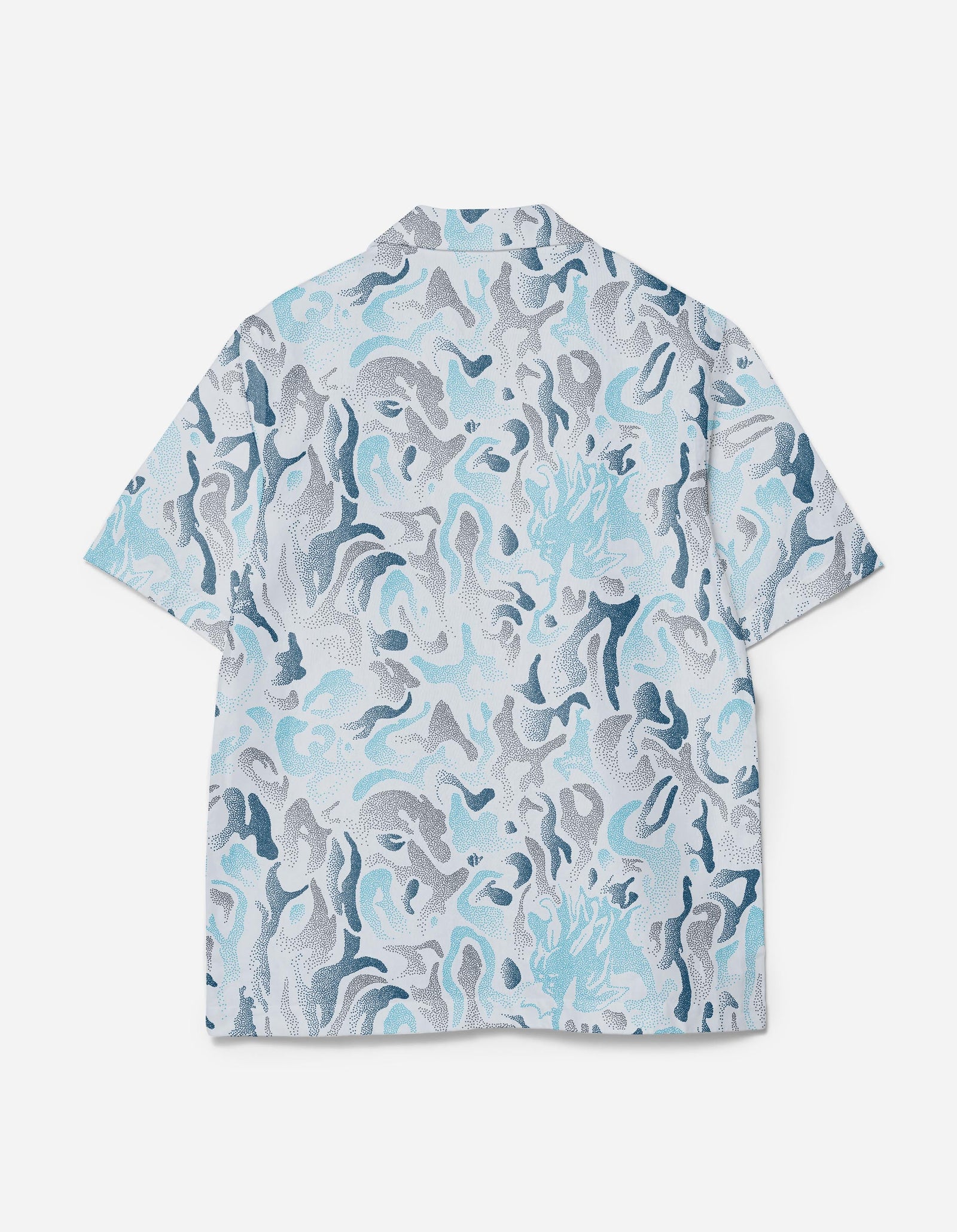 7084 DPM: KorOm Camp Collar S/S Shirt Ice Blue