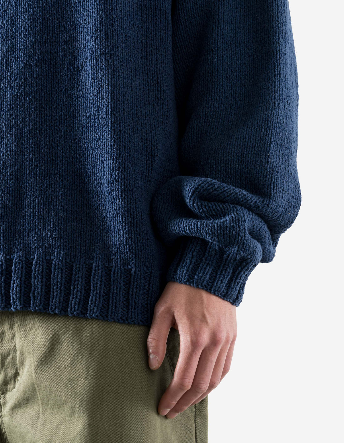 7180 Upcycled Knitted Crew Natural Indigo