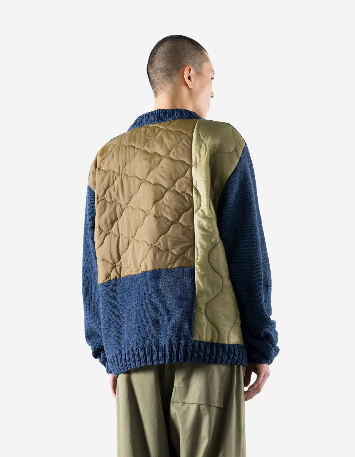 7180 Upcycled Knitted Crew Natural Indigo