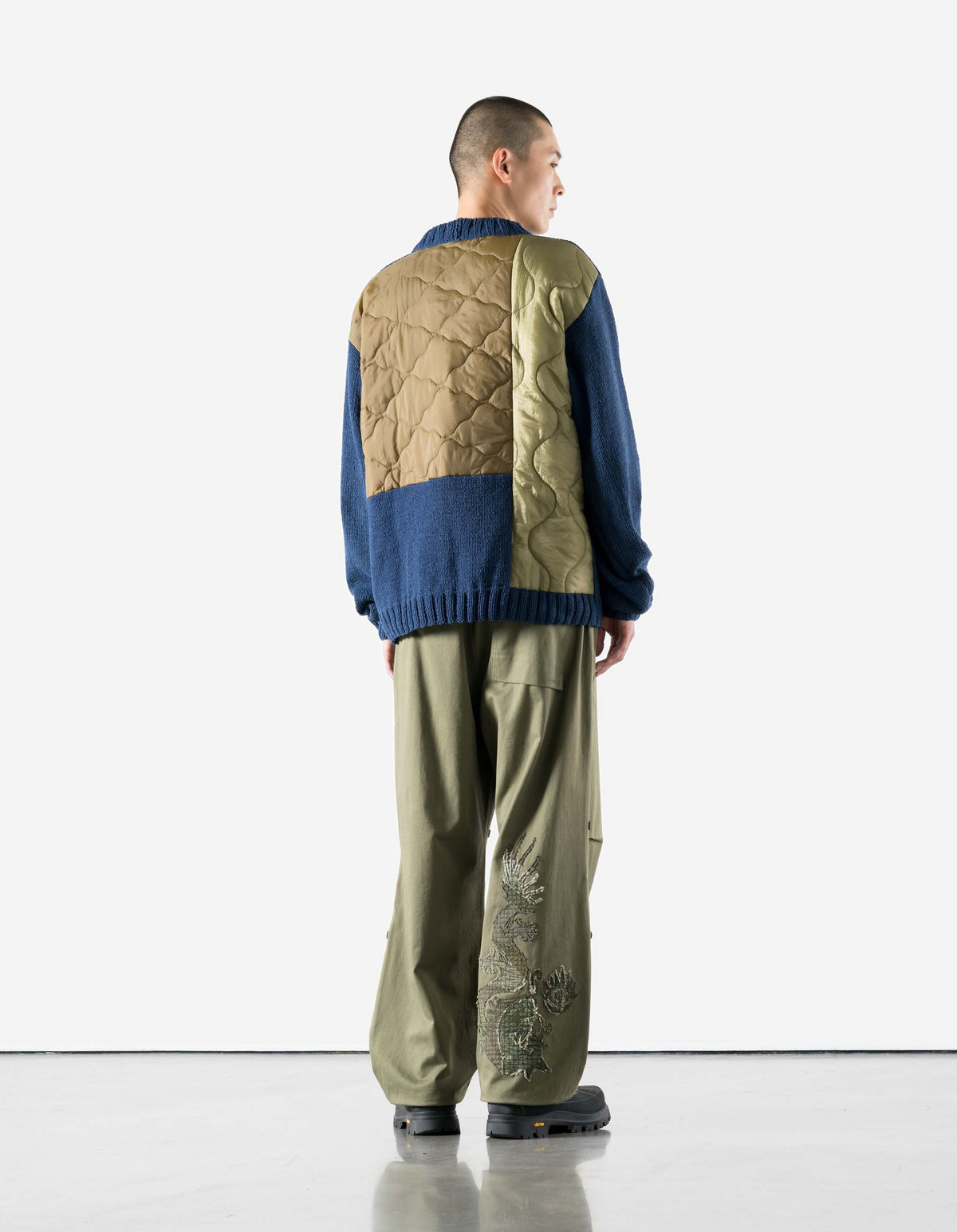 7180 Upcycled Knitted Crew Natural Indigo