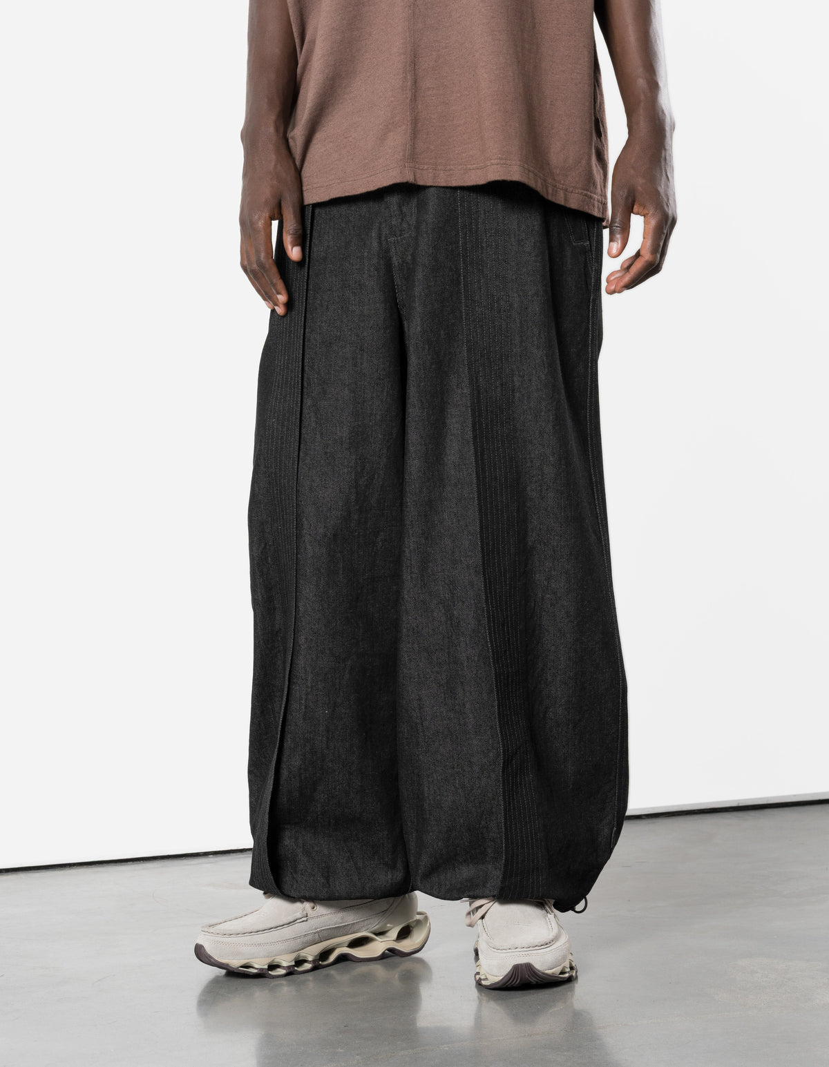 7730 Light Denim Hakama Pants Black
