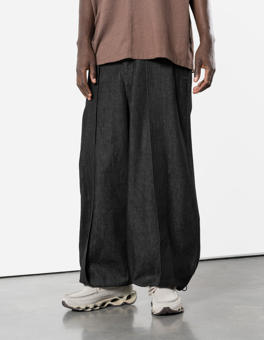 7730 Light Denim Hakama Pants Black