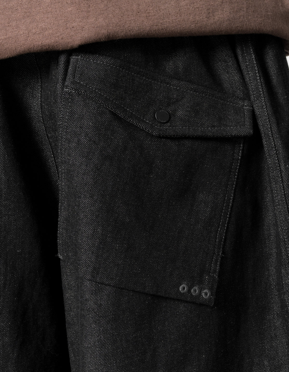 7730 Light Denim Hakama Pants Black