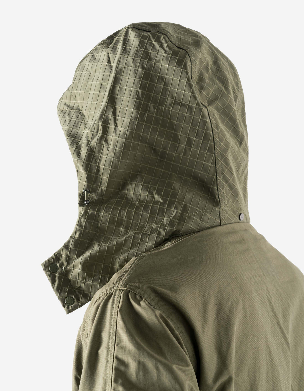 7580 DWR Hemp Asym Wind Breaker Olive OG-107F