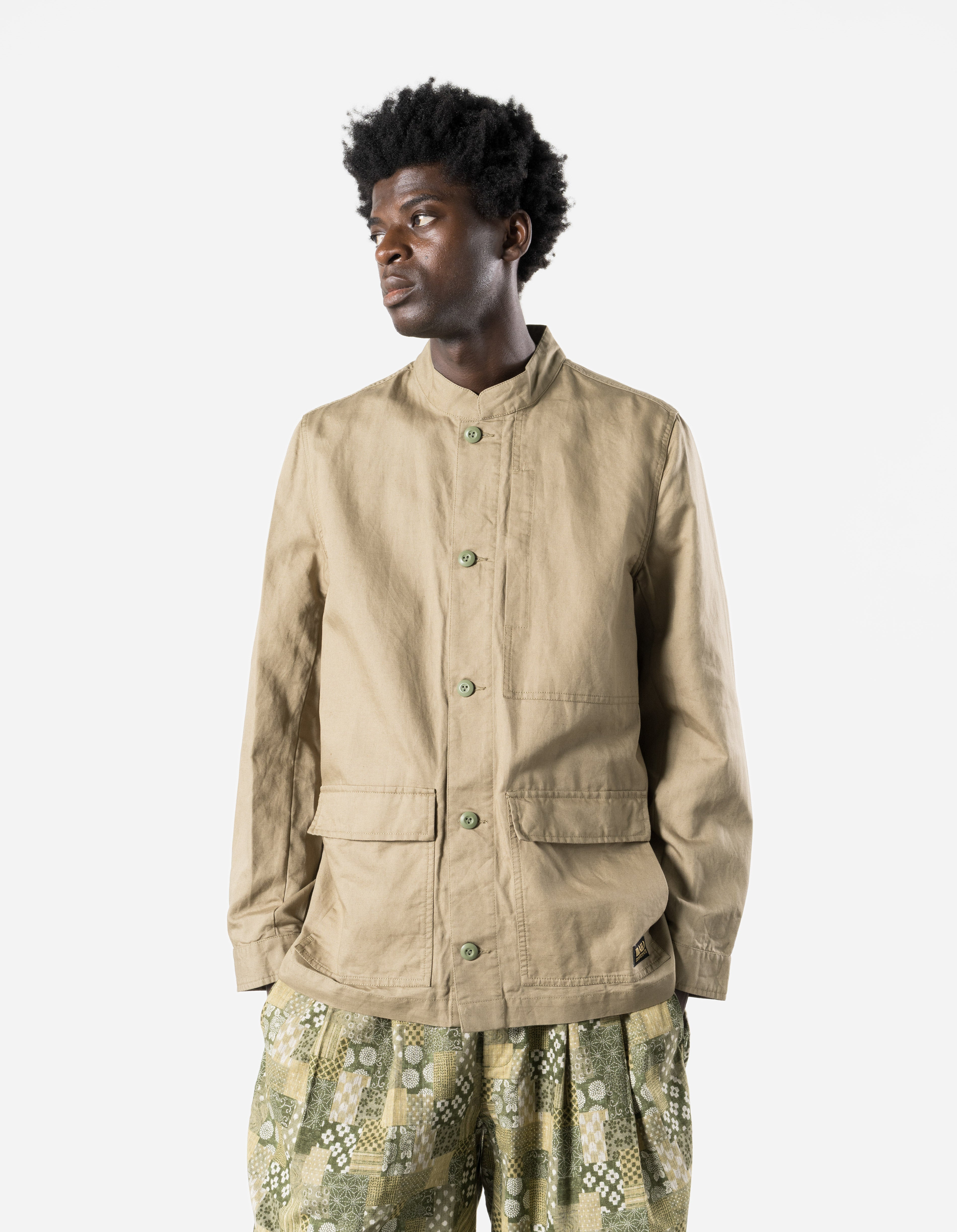 7590 Maha Mandarin Chore Jacket Maha Sand – Maharishi