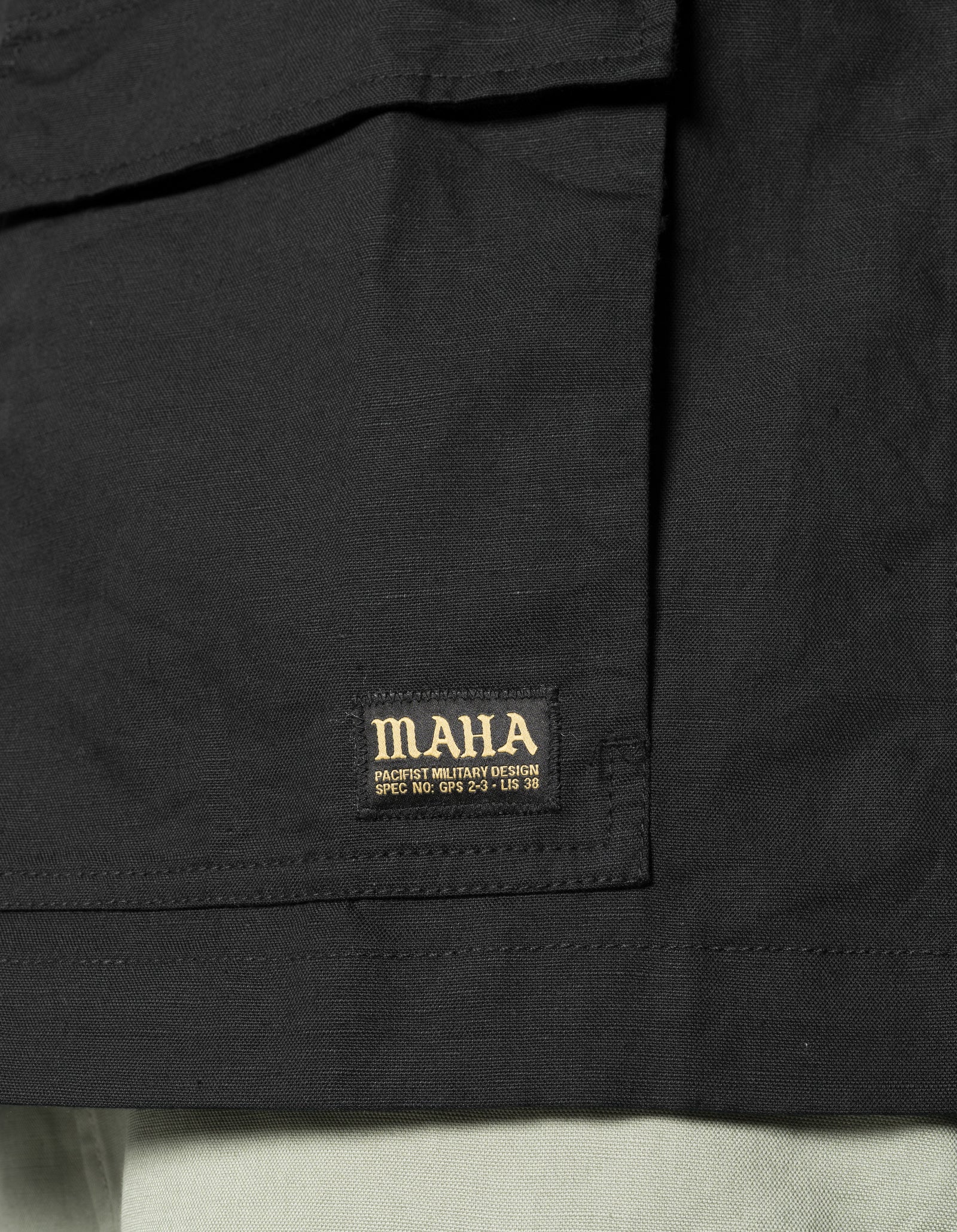 7590 Maha Mandarin Chore Jacket Black