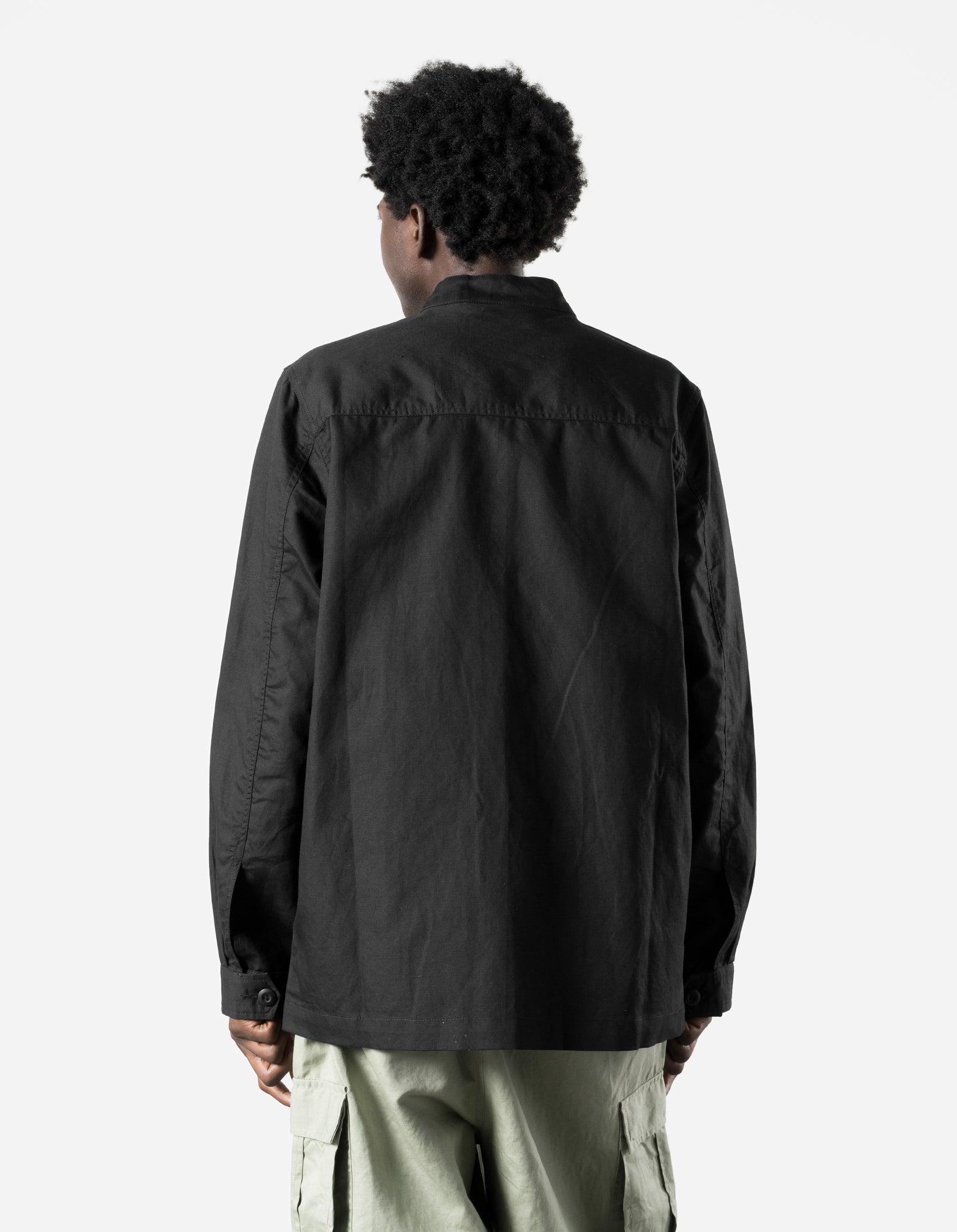 7590 Maha Mandarin Chore Jacket Black