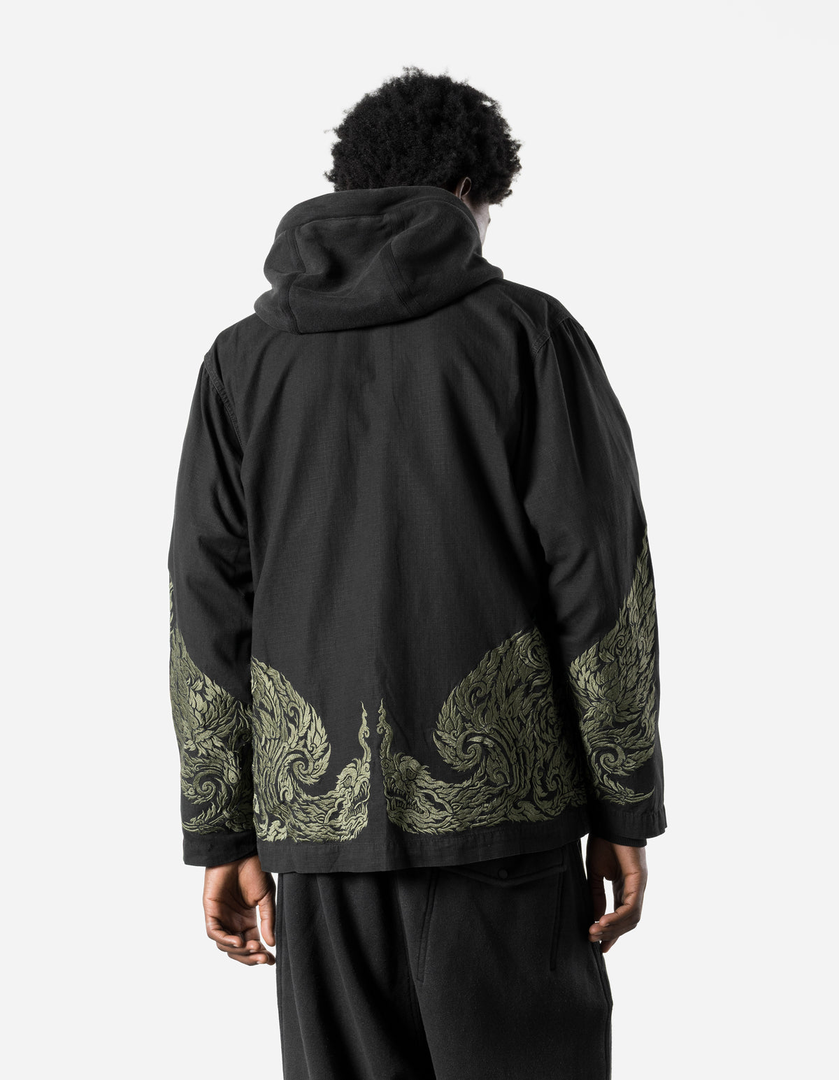 7689 Thai Temple Hanten Shirt Black