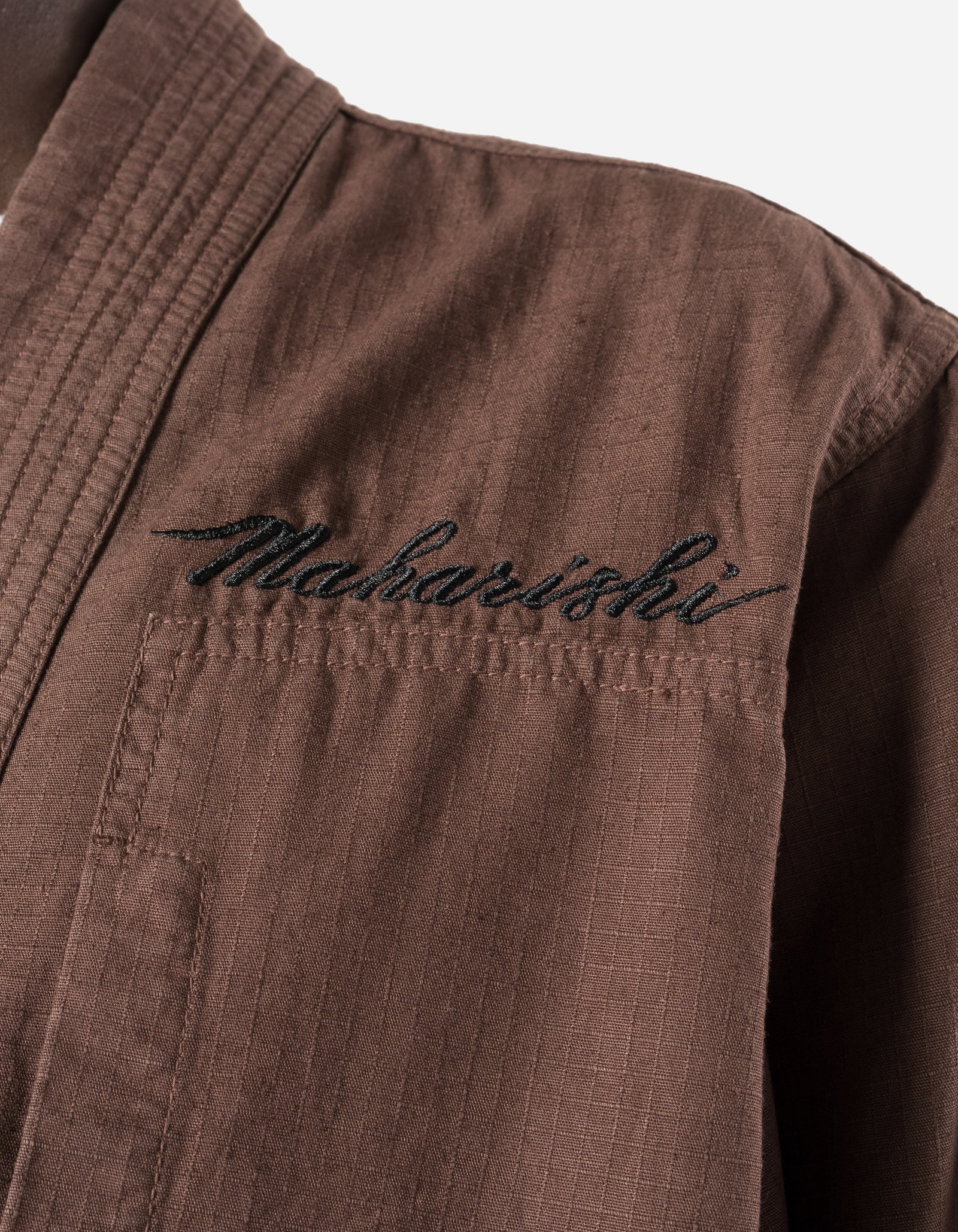 7689 Thai Temple Hanten Shirt Earth Brown