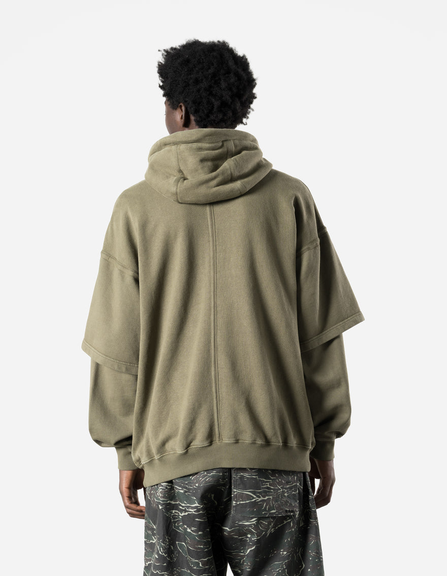 7697 Kimono Sleeve Hemp Hooded Sweat Olive OG-107F