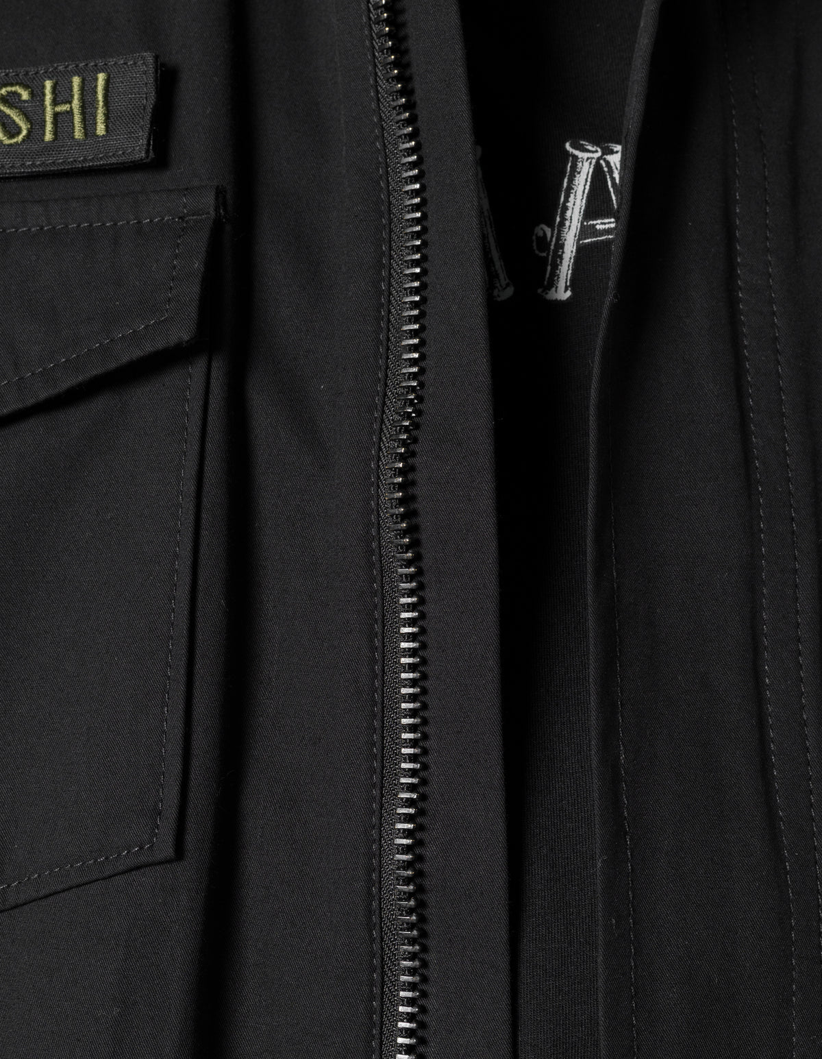 7707 Cordura WR Aircrew Zipped Shirt Black