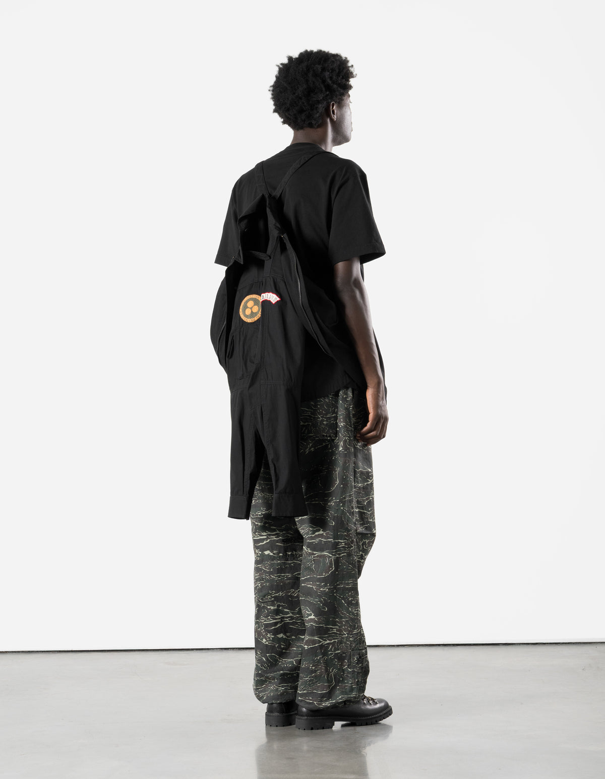 7707 Cordura WR Aircrew Zipped Shirt Black