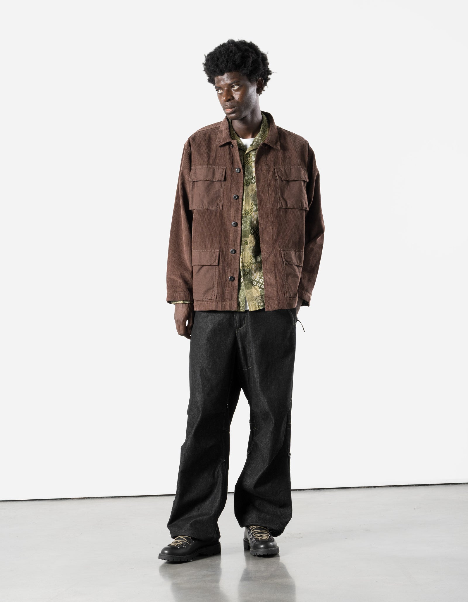 7708 Hemp Cord BDU Cargo Jacket Earth Brown