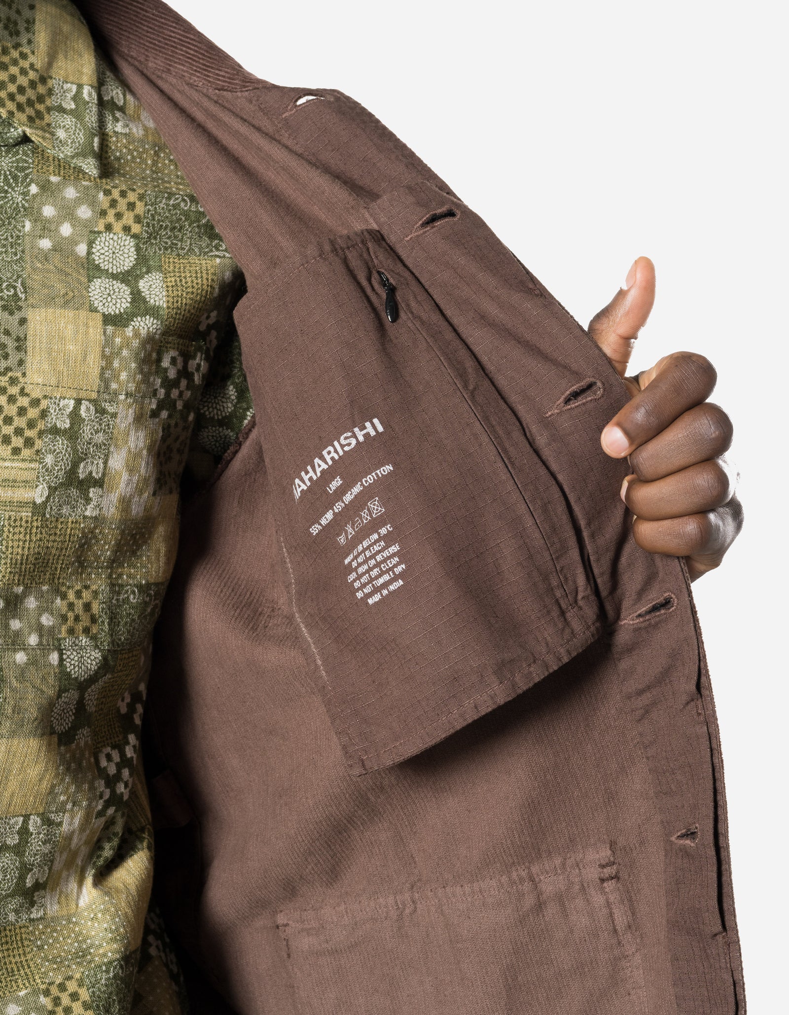 7708 Hemp Cord BDU Cargo Jacket Earth Brown