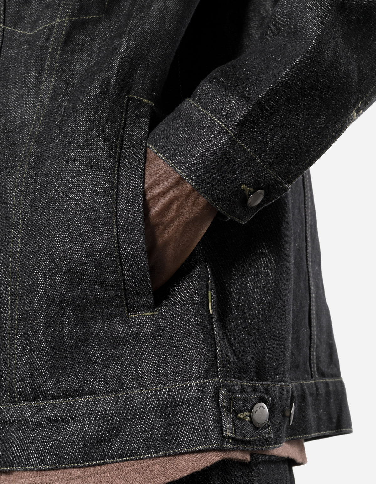 7710 Maha Denim Hemp Kimono Black